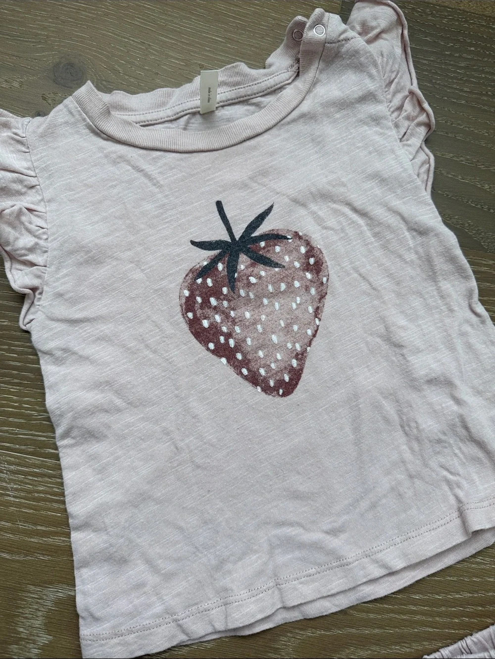 Rylee + Cru Pink Strawberry Print Pajama Set